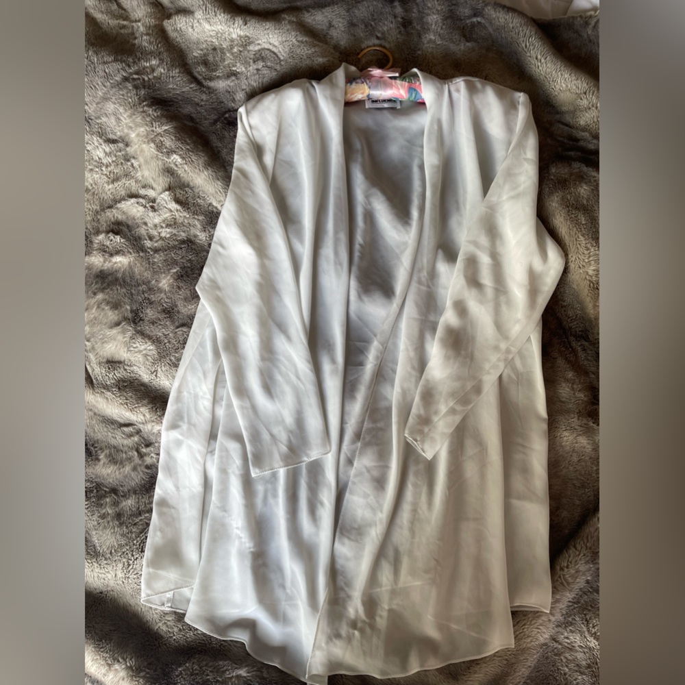 Positive Influence White Sheer Cover with shoulder pads